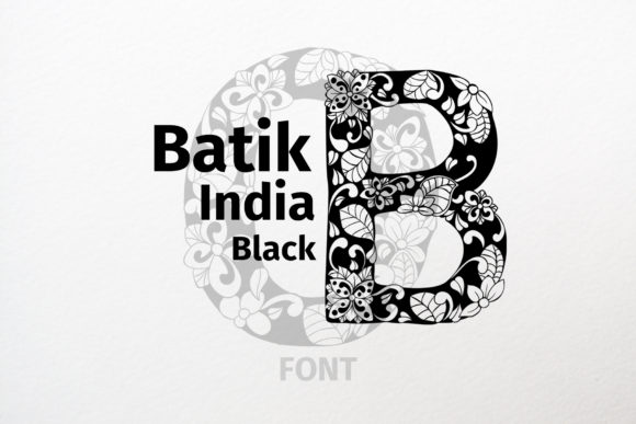 The Batik India Black Font for Crafters and Product Creators