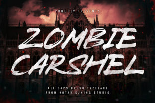 Zombie Carshel Font in Editorial Design